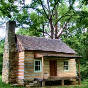 Bluemont log cabin